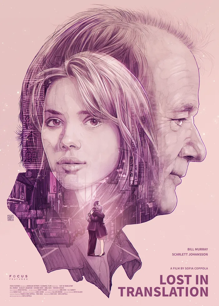 Creative reinterpretation of Sofia Coppola’s Lost in Translation poster