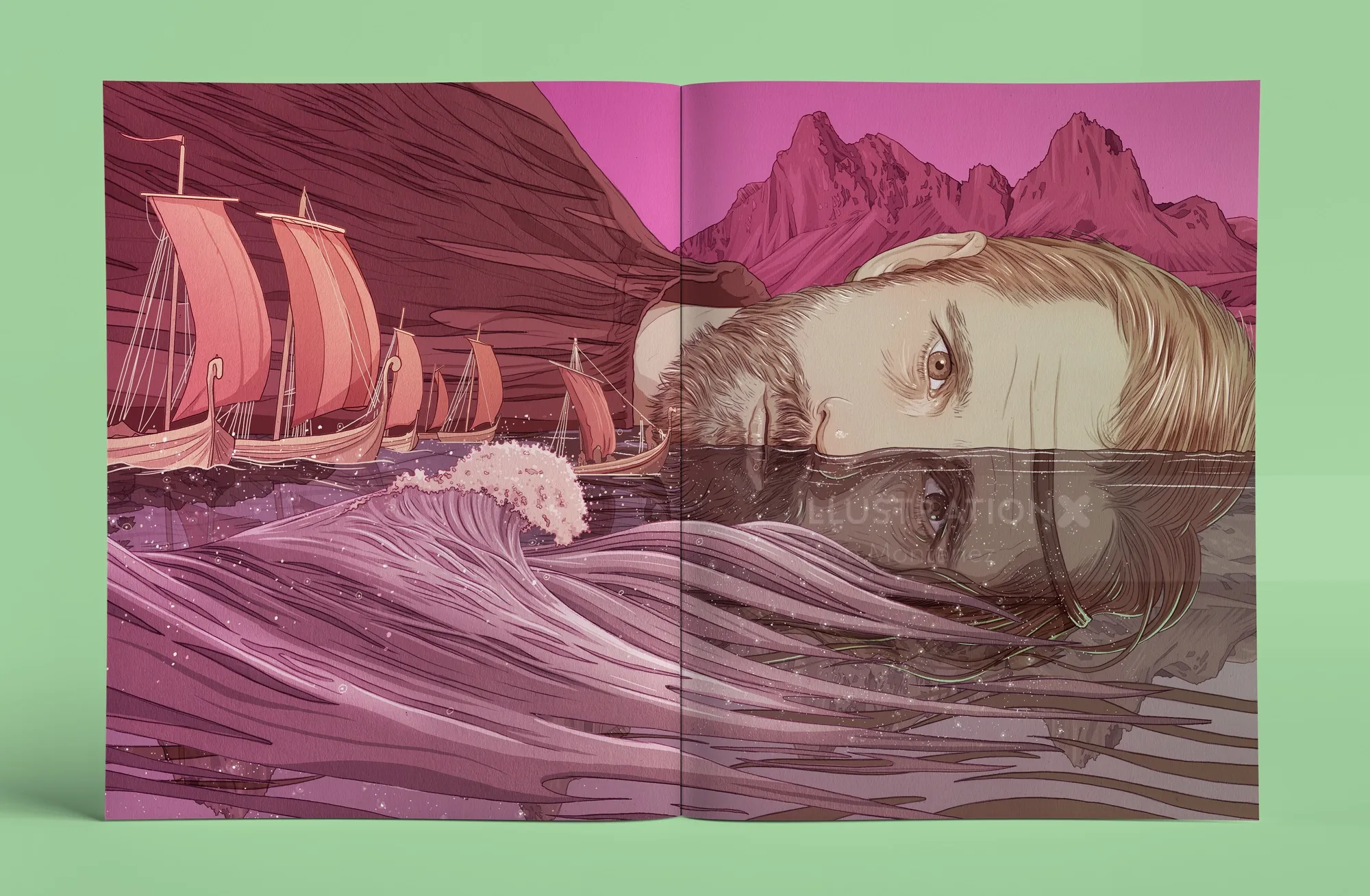 Alexander Skarsgård artwork for LWL issue 93