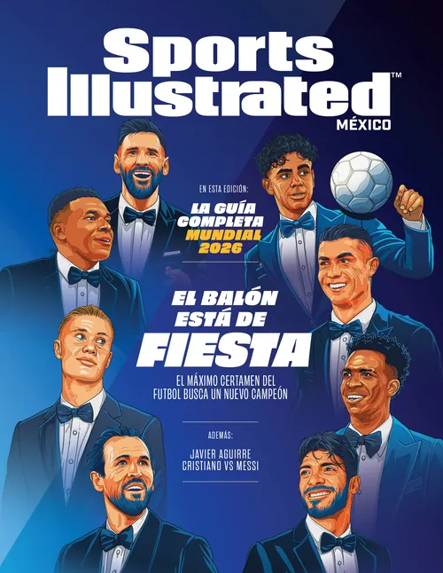 タボ・モンタネスによる、スポーツ・イラストレイテッド誌メキシコワールドカップ2026の表紙用ポートレートイラスト
