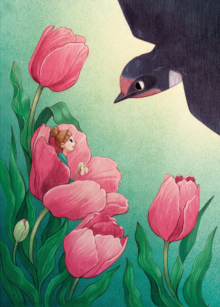 Capa de Thumbelina - Romance de Hans Christian Andersen