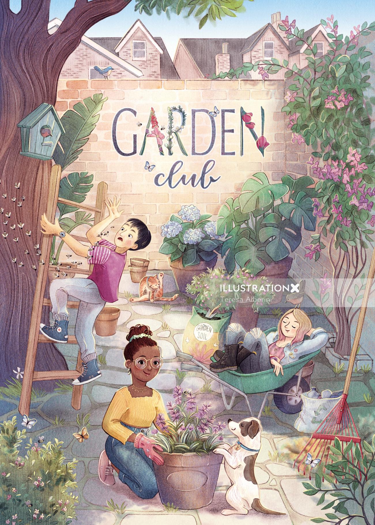 Illustration for The "Garden Club" book cover