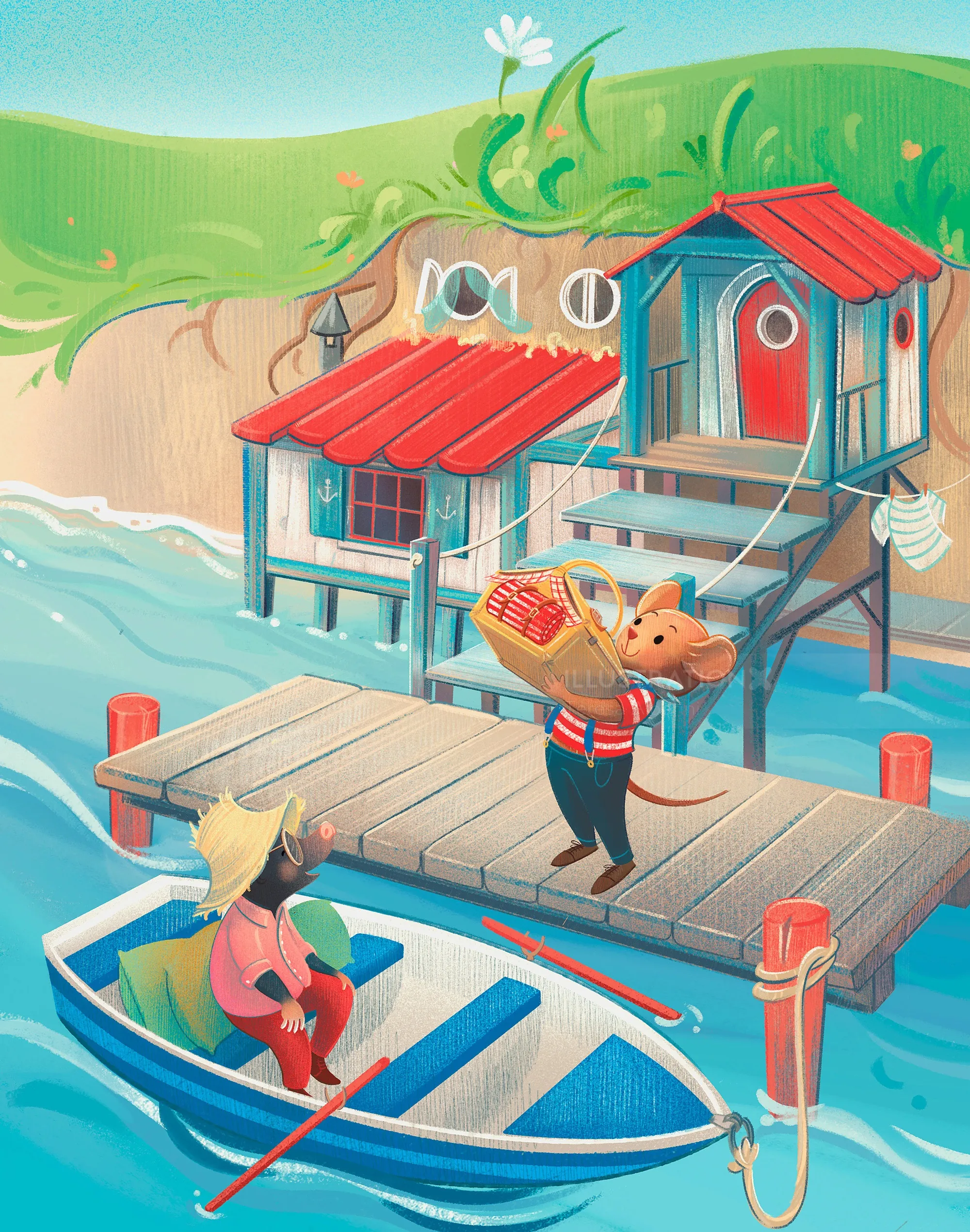 Kinderbuch, Der Wind in den Weiden, Fluss, Boot, Maulwurf, Maus, Snack, Höhle, Abenteuer, Essen, Kleber