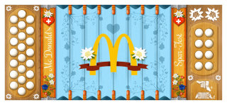 マクドナルドのロゴのグラフィックデザイン