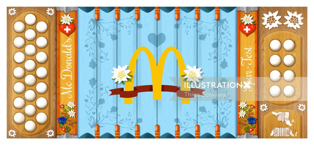 Graphic design of McDonald's logo