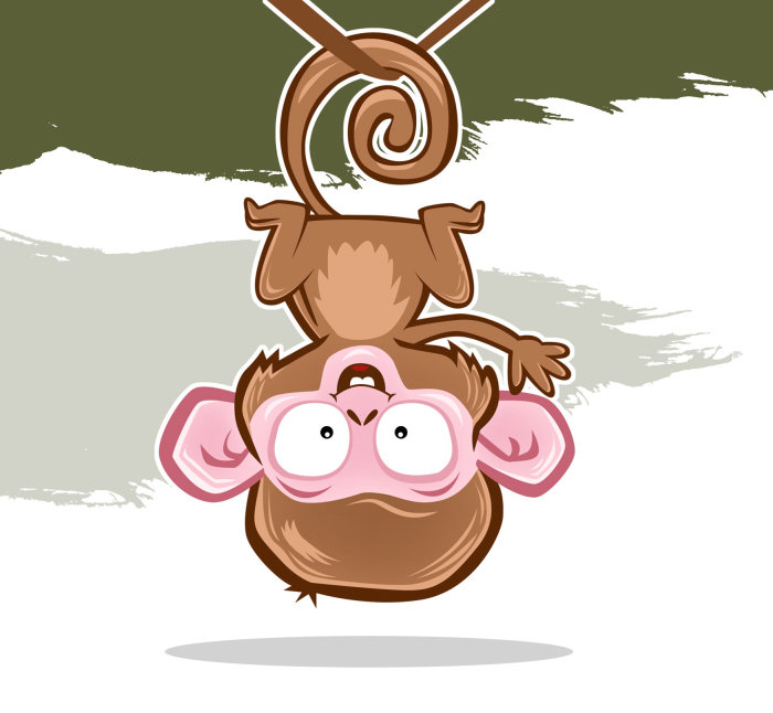 Cartoon animal monkey illustration 