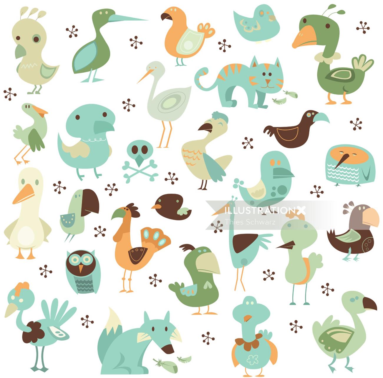 鳥のパターン