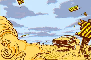 Thilo Rothacker Art Desert Car Chase Scene | Illustration by Thilo Rothacker
