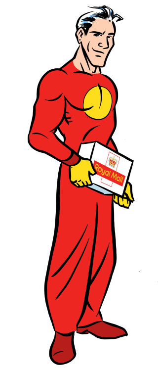 Super-herói com vestido vermelho