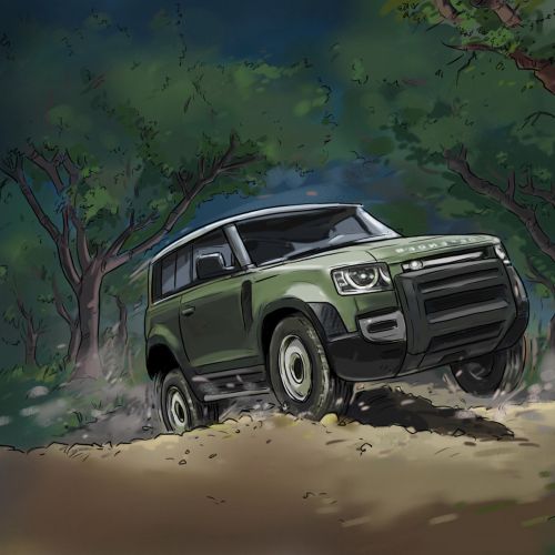 Adventure jeep loose illustration
