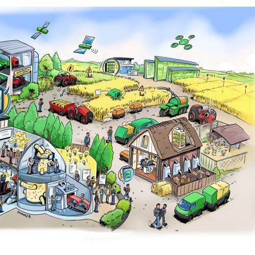 Agriculture market loose illustration
