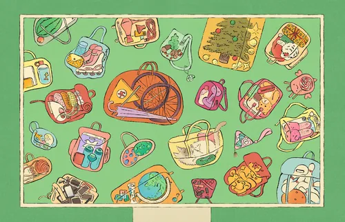 Various personal items inside bags by Tianyi You