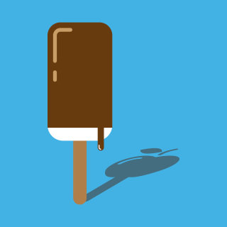 Chocolate ice cream graphic design