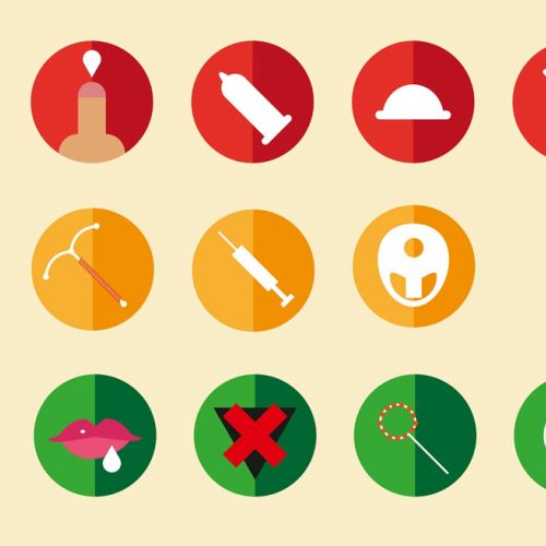 Graphic design of medical icons 
