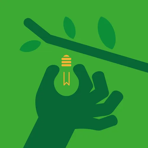 Vector illustration of harvesting ideas