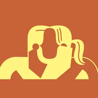 Abstract minimalist yellow portrait by Tim Weiffenbach