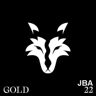 Stylized double wolf heads black and white logo by Tim Weiffenbach