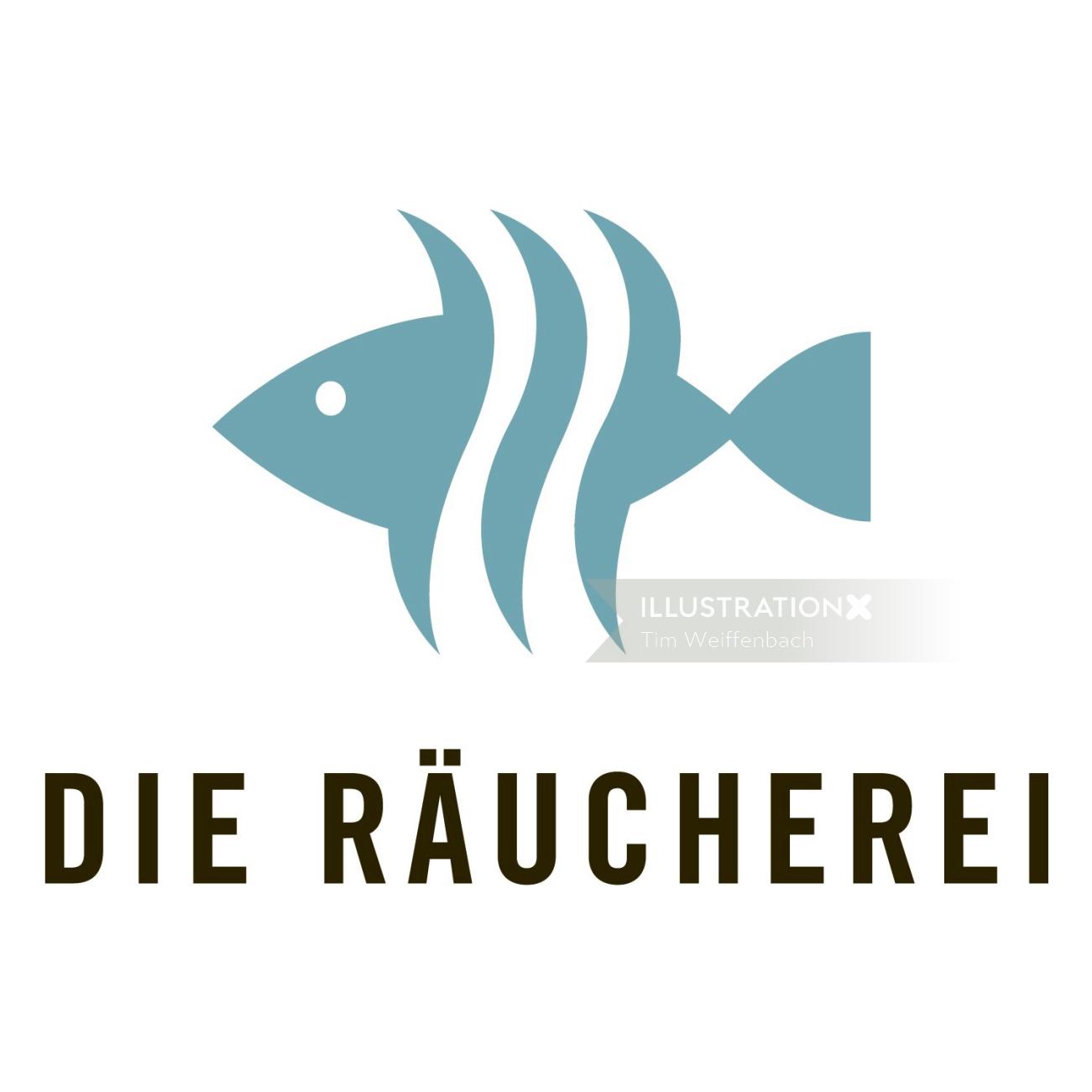 魚の燻製場のグラフィックロゴ