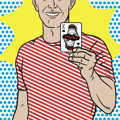 Cartoon Illustration of playing card