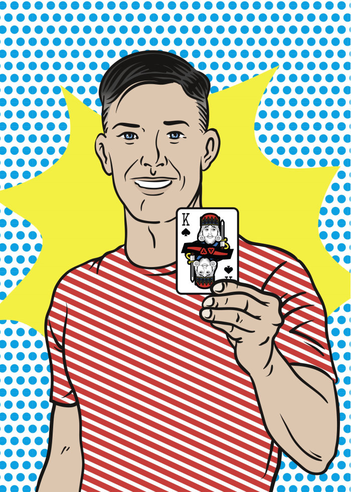Cartoon Illustration of playing card