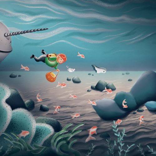 Under the Sea, underwater scene, underwater illustration, illustration sea, childrens illustration s