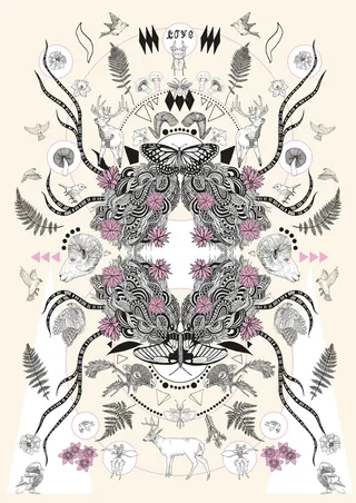 Symmetrical nature design with animals and plants by Tobias Göbel