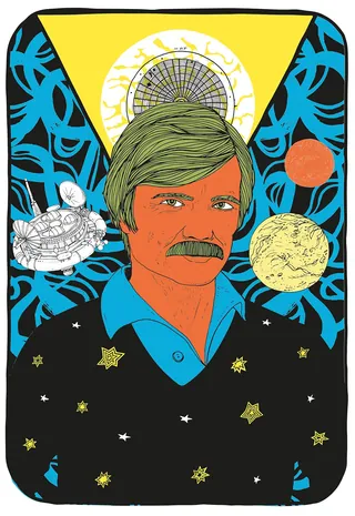 Portrait of a man with cosmic background by Tobias Göbel