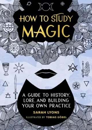 Book cover titled How to Study Magic featuring mystical symbols by Tobias Göbel