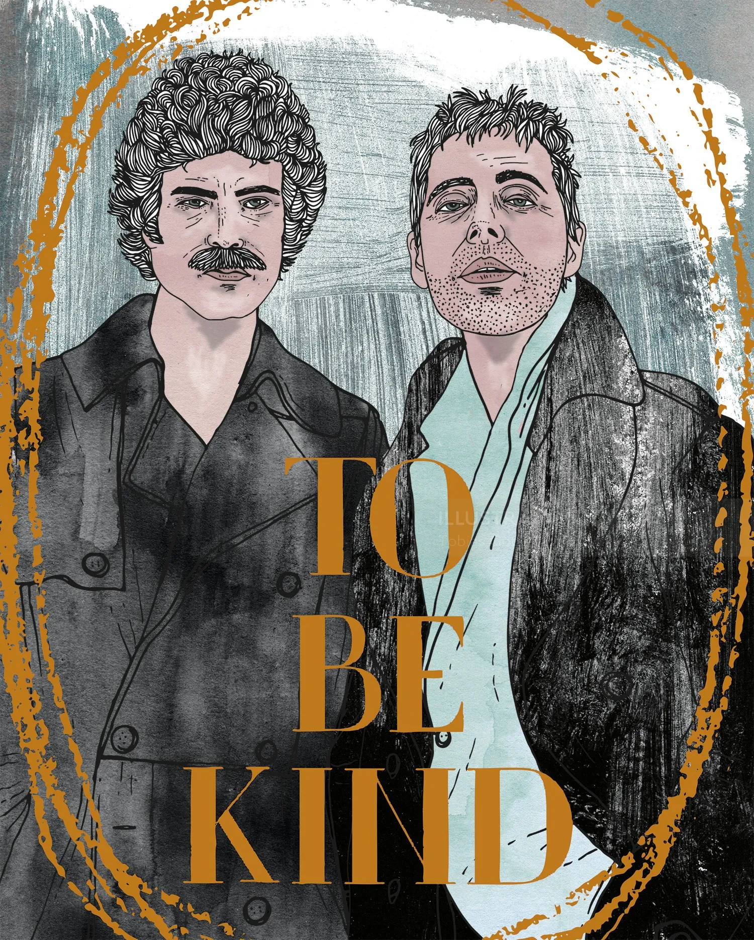 Two men standing side by side with text 'To Be Kind'.