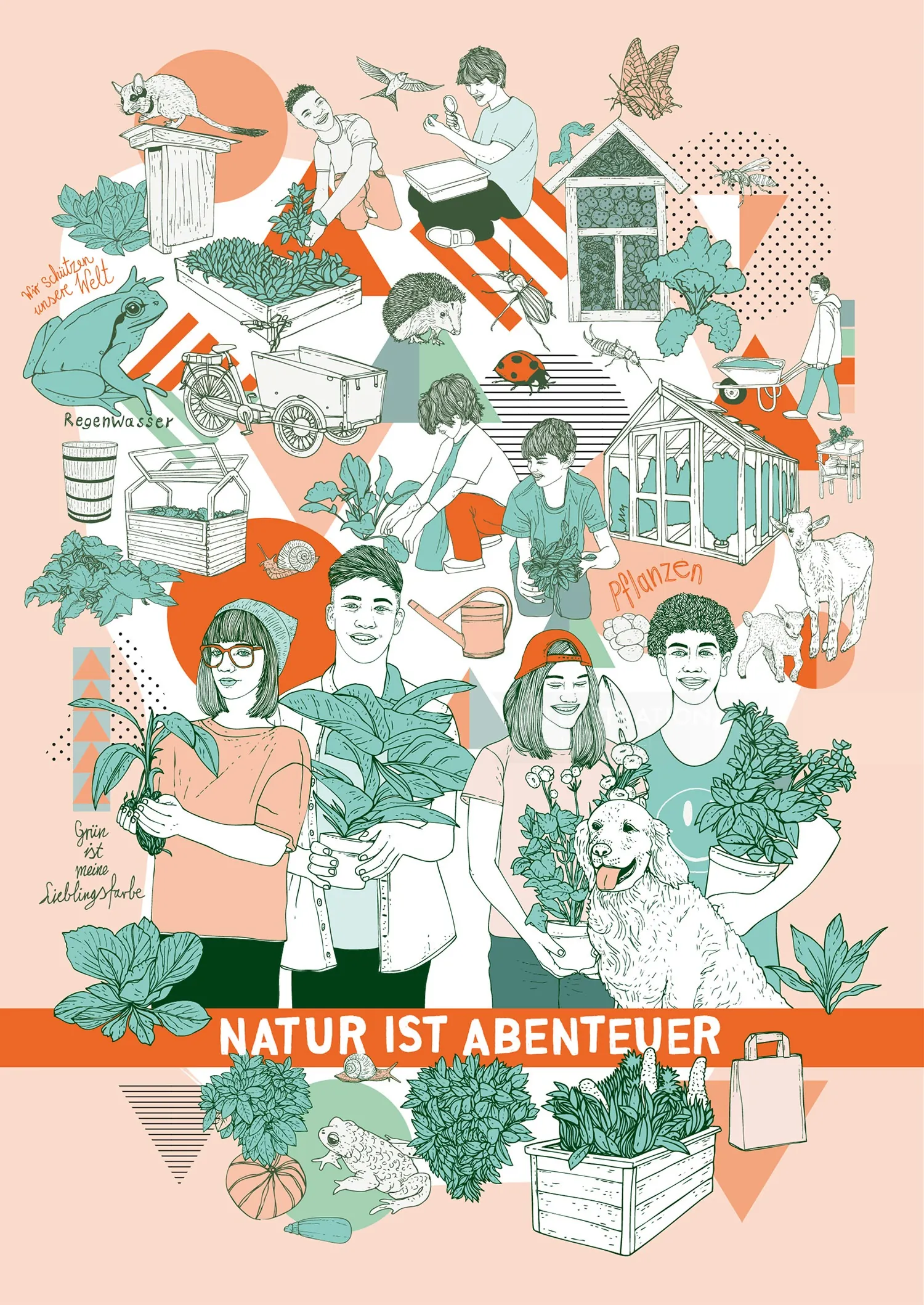 People gardening and interacting in nature by Tobias Göbel