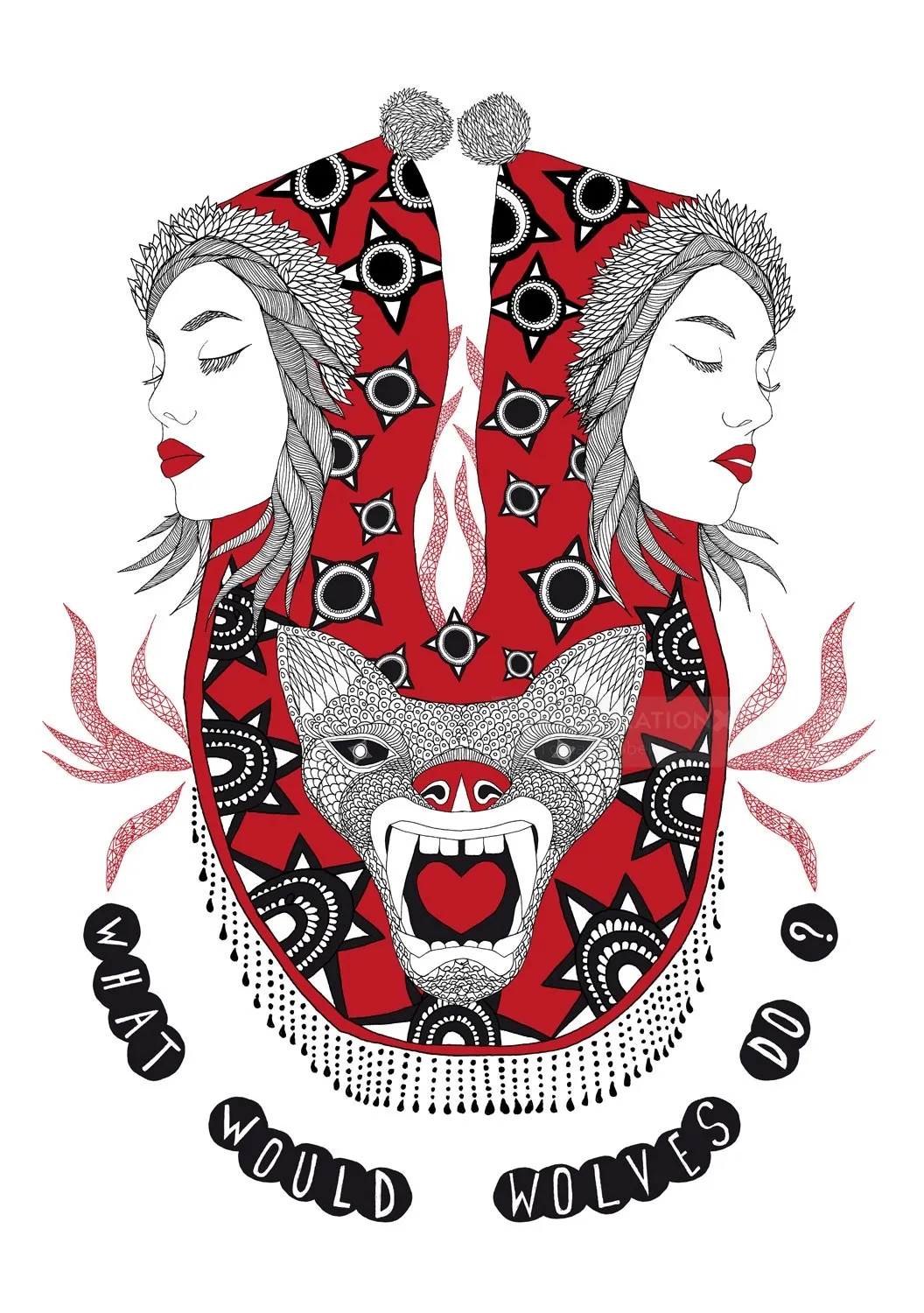 Fantasy girls and fox

