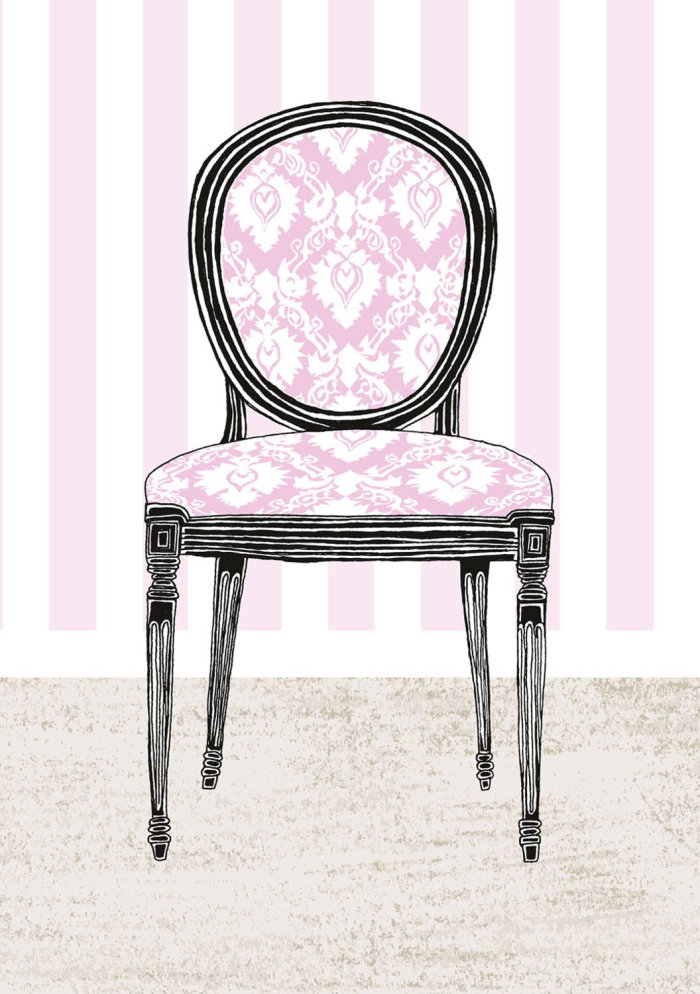 Graphic Chair in pink

