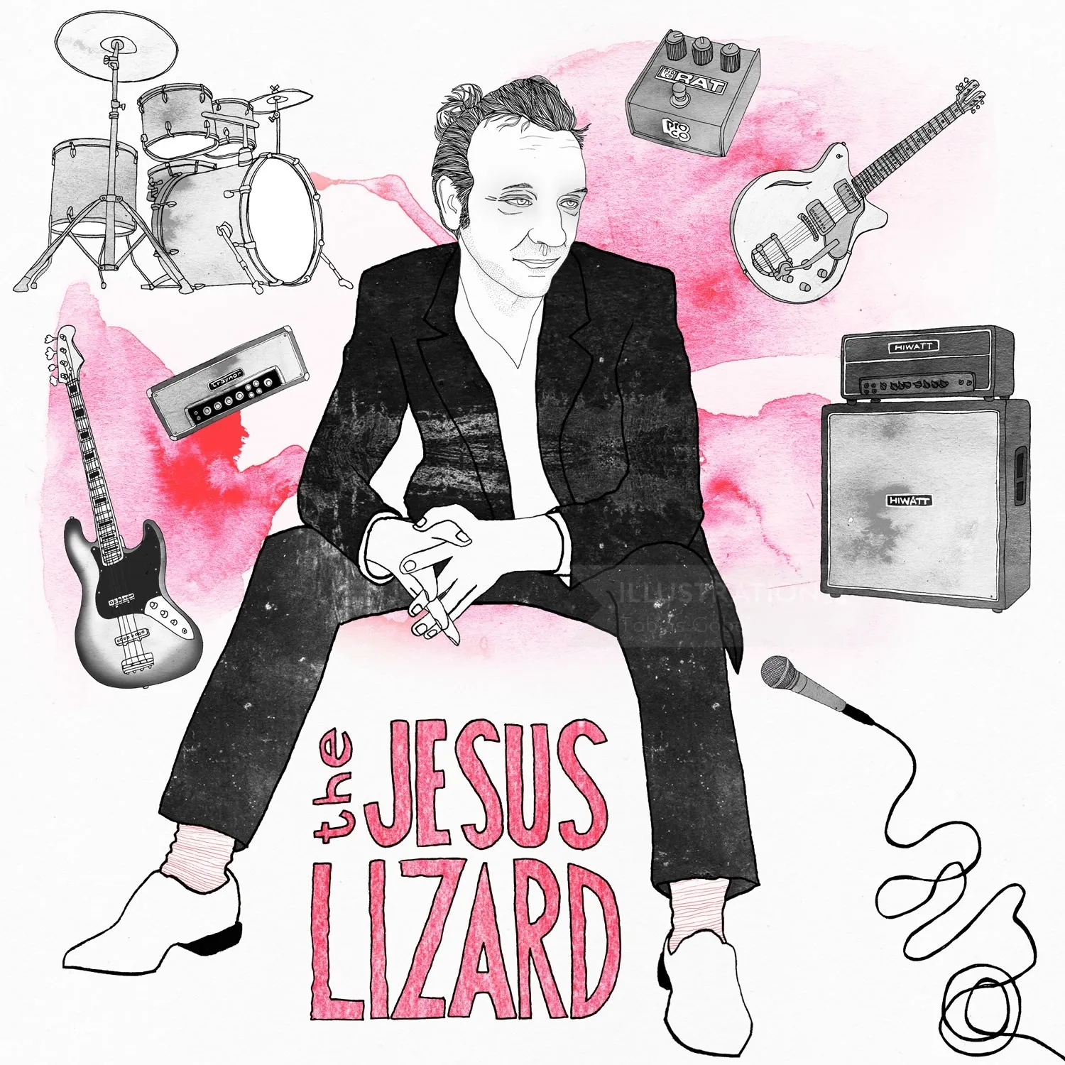 Graphic Jthe jesus lizard band

