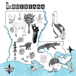 ルイジアナ州の地図
