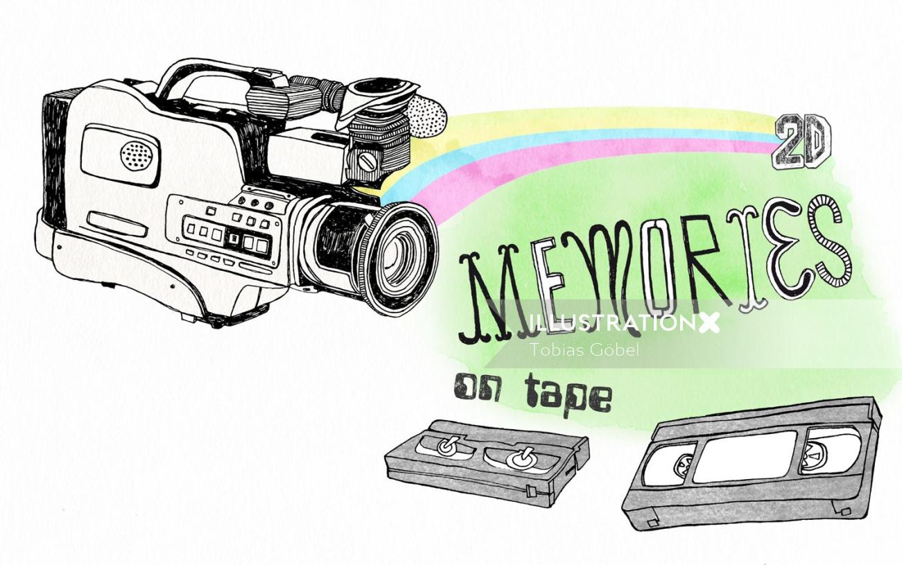 レタリングメモリーズビデオテープ