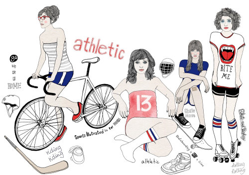 Ilustração de moda de atletismo por Tobias Gobel