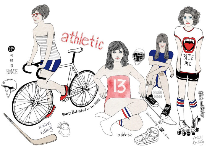 Athletics fashion illustration by Tobias Gobel 