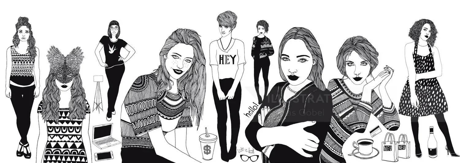 Black & White beauty girls
