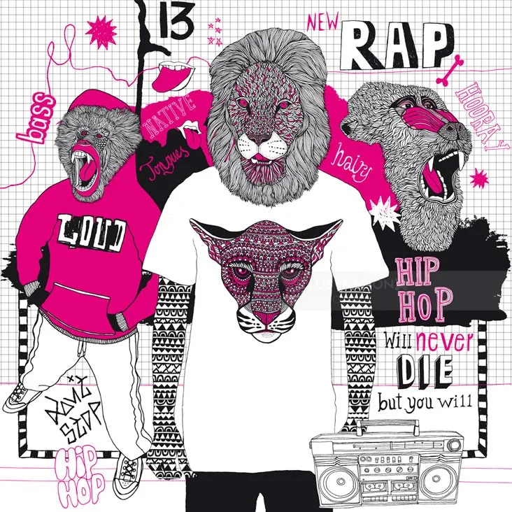 Pop people with animal face
