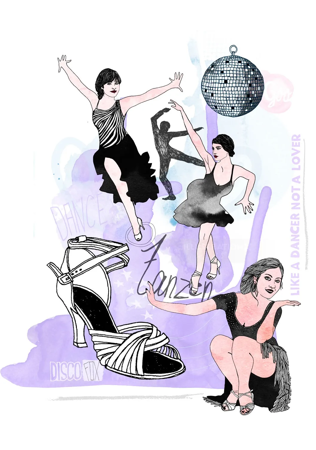 Graphic Girls dancing Tanzen
