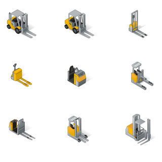 Forklift vector illustration 