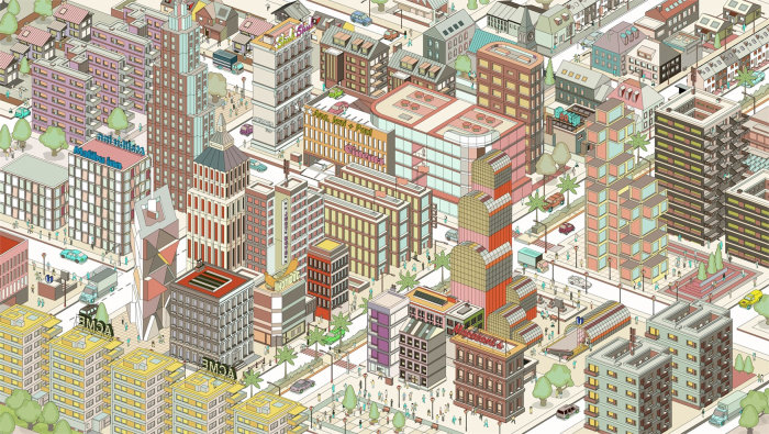 Infographic illustration of Buildings 