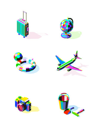 Ilustración de iconos de juguetes para niños 