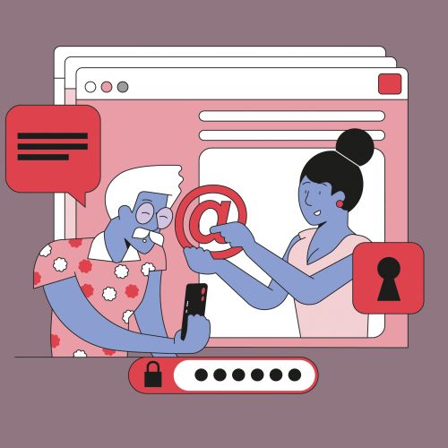 Digital security and email communication illustration by Tobias Wandres