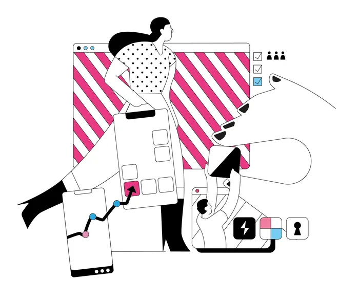 Abstract digital communication illustration by Tobias Wandres