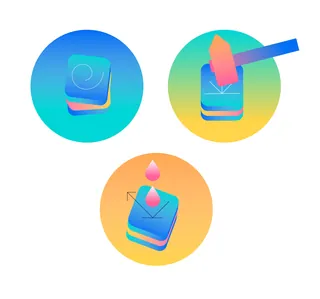 Abstract step-by-step design process illustration by Tobias Wandres