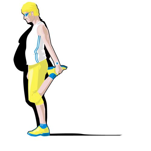 Man exercising illustration by Tobias Wandres