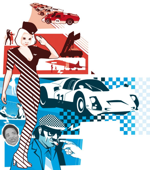 Collage of Fashion and cars
