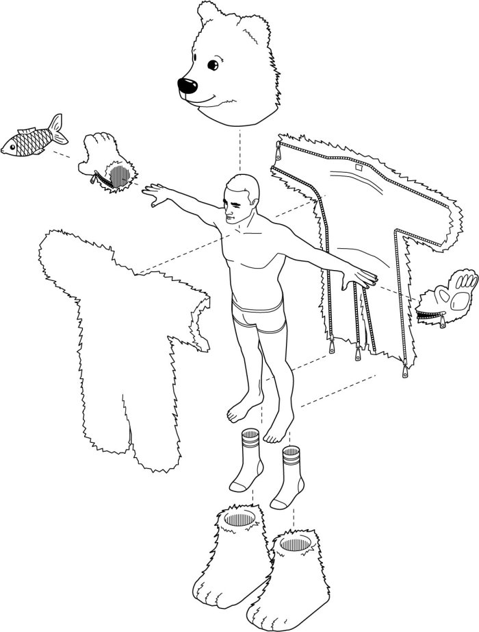 An illustration of exercising man