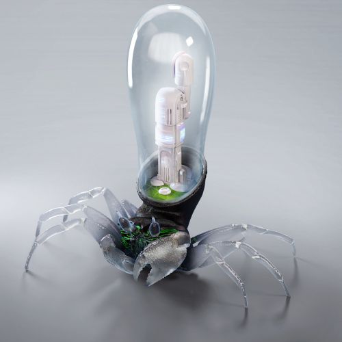 3d illustration of spider bulb 