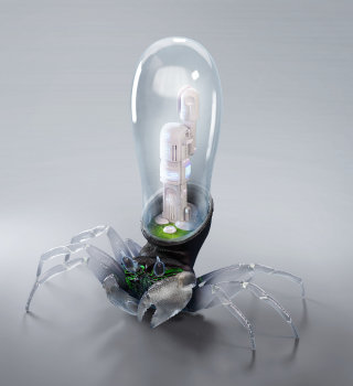 クモの球根の 3D イラスト 